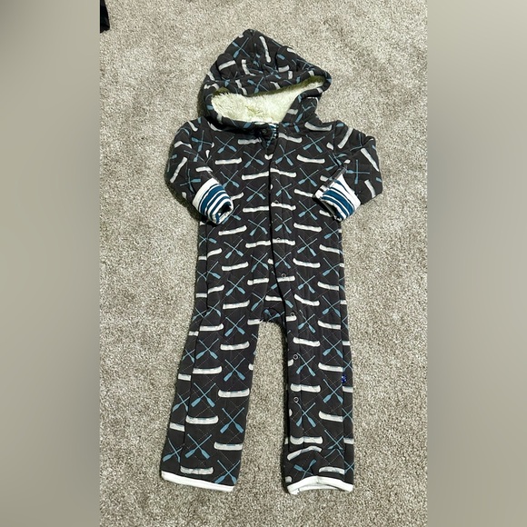 Kickee Pants Quilted Hoodie Coverall with Sherpa-Lined Hood